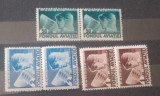 Romania 1936 trimiteri postale fondul aviatiei perechi serie 3v nestampilata