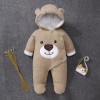 Combinezon plusat crem - Teddy (Marime Disponibila: 9-12 luni (Marimea 20, Superbaby