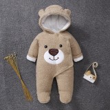 Combinezon plusat crem - Teddy (Marime Disponibila: 6-9 luni (Marimea 19