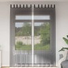 Perdele din voile cu tablă 2 buc Negru