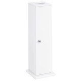 HOMCOM Mobilier de Ba&ntilde;o Estrecho cu Orificiu pentru H&acirc;rtie Igienică și Rafturi Stil Modern 19,5x19,5x65 cm Alb | Aosom Romania