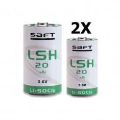 SAFT LSH 20 Format-D baterie cu litiu 3.6V 13000mA Set 2 Buca?i foto