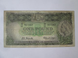 Rara! Australia 1 Pound 1961 bancnota din imagini