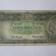 Rara! Australia 1 Pound 1961 bancnota din imagini
