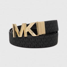 MICHAEL Michael Kors curea de piele cu două fețe femei, culoarea negru