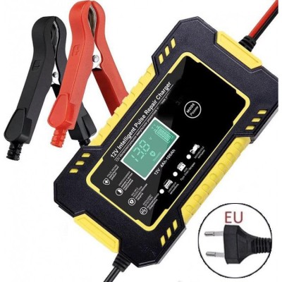 Redresor Baterie cu Incarcator Digital si Display Automat Inteligent Pentru Masina Si Motocicleta 12V - VERDE foto