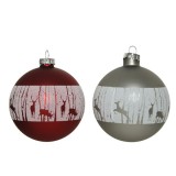 Cumpara ieftin Glob decorativ - Bauble Glass Painting Snow - mai multe culori | Kaemingk