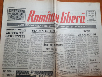 romania libera 10 martie 1990-privatizarea pro sau contra,teroristii in proces foto