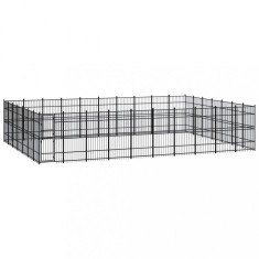 vidaXL Padoc pentru caini de exterior, 64,51 m?, o?el foto