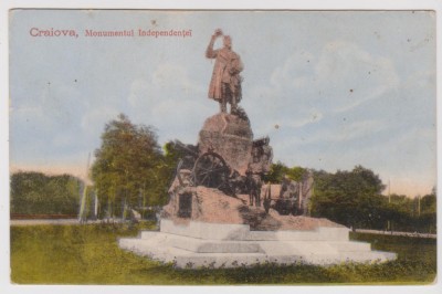 Craiova , Monumentul indendentei carte postala necirculata foto