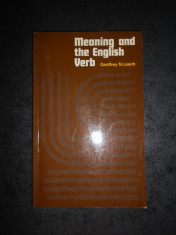 GEOFFREY N. LEECH - MEANING AND THE ENGLISH VERB foto