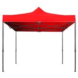 Pavilion textil 3x3 metri, prelata 800 g/mp, cort impermeabil cu structura metalica tip armonica, rosu