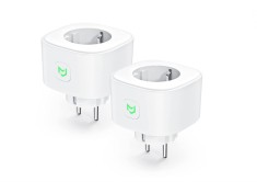 Priza inteligenta Meross 16 A, WiFi, functioneaza cu Alexa, Google Home, set de 2 - RESIGILAT