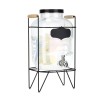 Dozator bauturi Navaris, 5L, cu stand metalic, design rainbow efect, sticla, 51378.03