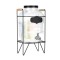 Dozator bauturi Navaris, 5L, cu stand metalic, design rainbow efect, sticla, 51378.03