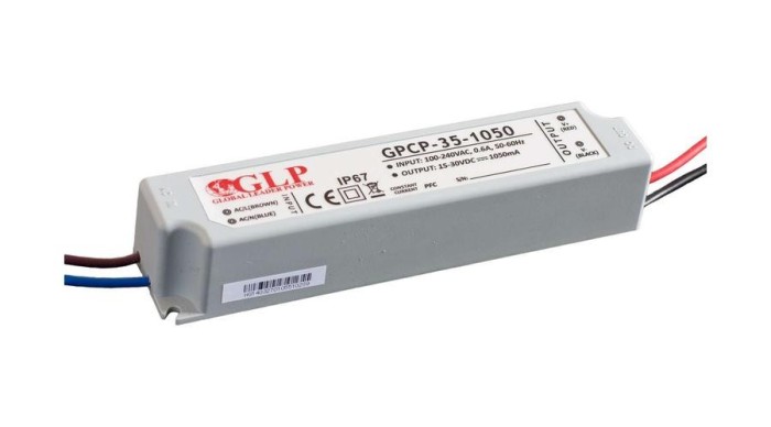 Sursă de alimentare GLP GPCP-35-700, driver de 700mA/24-48V, CC, PFC, plastic IP67