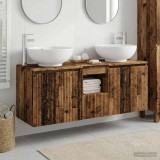 Cumpara ieftin Set dulap baie 3 buc. Lemn vechi 129 x 44,5 x 80 cm