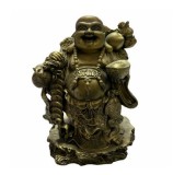 Buddha mare din rasina cu pepite si monede 23,5 cm,Model TT14
