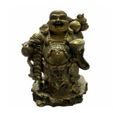 Buddha mare din rasina cu pepite si monede 23,5 cm,Model TT14