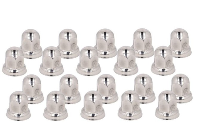 Capac piulita roata dimensiune 32 (set 20 buc) (otel inoxidabil lustruit)