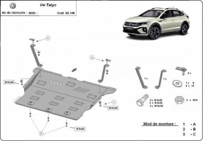 Scut motor metalic VW Taigo 2020-prezent foto