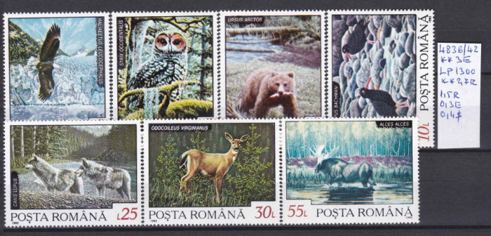 1992 Fauna din Regiunile Nordice LP1300 MNH Pret 2,5+1 Lei