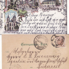 Cernauti , Bucovina - litografie 1898