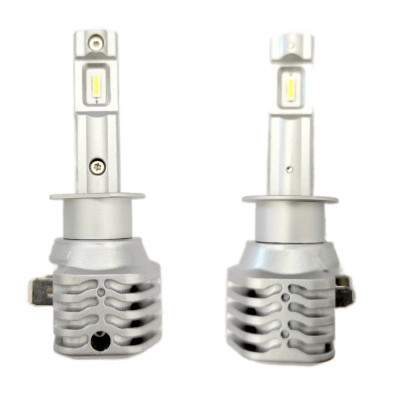 Set 2 LED-uri Auto Techstar&amp;reg; T100, H7, 30w, 3000 Lumeni, 6500K, AUTO, 12-24 Volti, CSP, Canbus, Radiator Aluminiu, Racire Pasiva foto