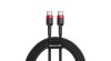 Baseus Type-C USB C la USB C Cafule PD2.0 60W Cablu de date și &icirc;ncărcare 20V 3A 1m roșu negru (CATKLF-G91)
