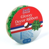 Panglica decor pentru Craciun - lucioasa - 2,74 m - verde Best CarHome