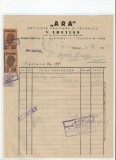 Romania, &quot;ARA&quot;, Articole sanitare si technice, Factura, Bucuresti, 1945