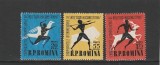 ROMANIA 1957 LP 439 CAMPIONATELE DE ATLETISM BUCURESTI SERIE MNH