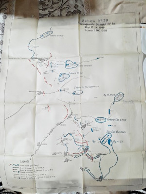 Harta. Schita nr.39, 1916, primul razboi mondial, detalii in descriere foto