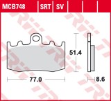 Set placute frana fata TRW MCB748SV - BMW R 1100 S - R 1150 GS Adventure - K 1200 - R 1200 - K 1300