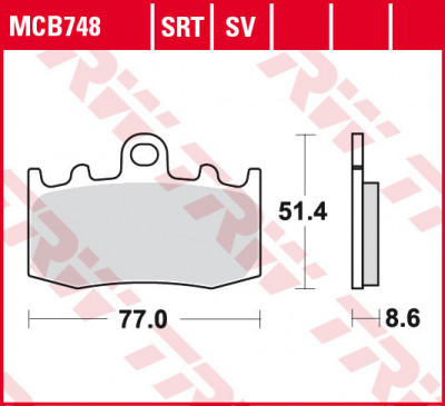 Set placute frana fata TRW MCB748SV - BMW R 1100 S - R 1150 GS Adventure - K 1200 - R 1200 - K 1300 foto