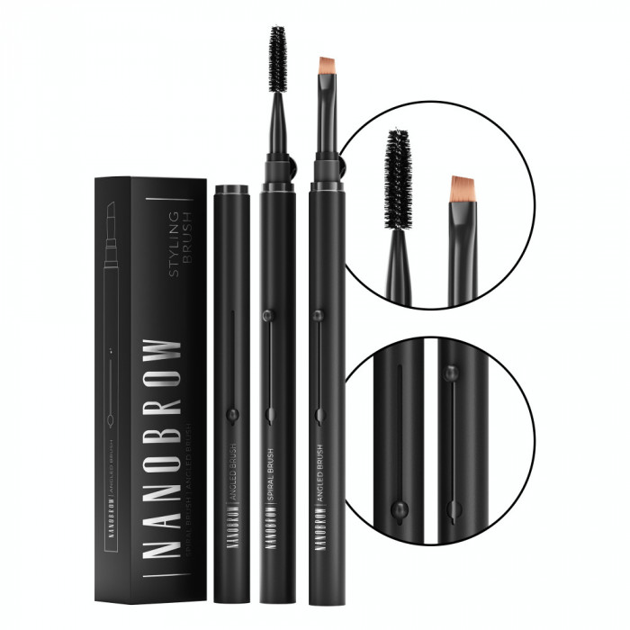 Pensule pentru sprancene Nanobrow Styling Brush - Comfort maxim la utilizare