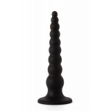 Dildo anal cu 9 bile cu diametre diferite X-Men 7.87&quot; Butt Plug Black S (20cm)
