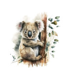 Cumpara ieftin Sticker decorativ Koala, Maro, 61 cm, 3824ST, Oem