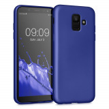 Husa Kwmobile pentru Samsung Galaxy A6 (2018), Silicon, Albastru, 46374.64