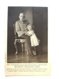 Cumpara ieftin Rară! Carte postala din 1914 in limba cehoslovaca cu Franz Josef si stranepotul sau Otto,cir.militara 1915 cu timbru rar Carol I mostenitorl tron