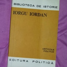 Articole politice / Iorgu Iordan