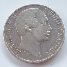 Germania Bavaria 1 Thaler / Taler 1857 argint Maximilian ll foto