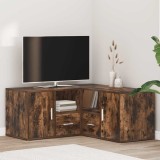 vidaXL Dulap colțar, stejar fumuriu, 160x40x45 cm, lemn prelucrat 3307823