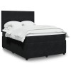 VidaXL Pat box spring cu saltea, negru, 140x190 cm, catifea 3292330