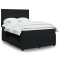 vidaXL Pat box spring cu saltea, negru, 140x190 cm, catifea 3292330