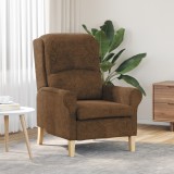 vidaXL Fotoliu Modern Maro Țesătură, Lemn Standard Ergonomic Fotoliu