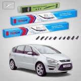 Cumpara ieftin Ștergătoare Ford S-Max Mk1 WA6 Facelift 2009-2014 | Set Față și Spate Flat Premium &ndash; TeamCar&reg;