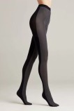 Ciorap dens cu model din 2 culori și Efect 3D, Fantasy Duet - Grigio-Nero, 4-L Standard