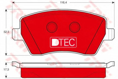 Set placute frana,frana disc RENAULT KANGOO Express (FW0/1) (2008 - 2016) TRW GDB3332DTE foto