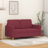 Gossi canapea cu 2 locuri, rosu vin, 120 cm, material textil